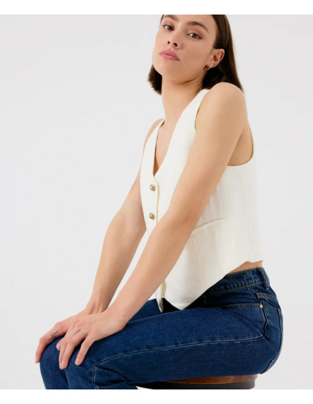 Gilet CHINE, Cream