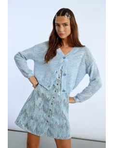 Gilet CROP en maille 2