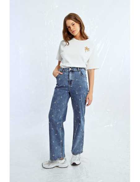 Jean droit STRASS