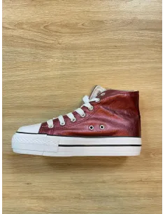 Baskets EMMY, bordeaux métal 2