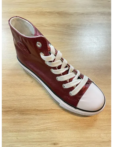 Baskets EMMY, bordeaux métal
