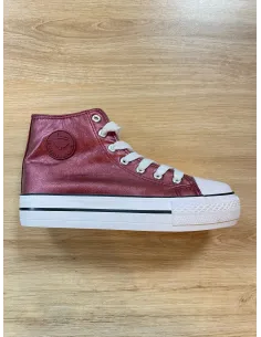 Baskets EMMY, bordeaux métal