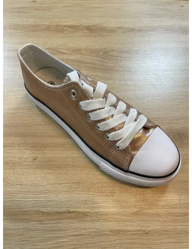 Baskets DAVIA, or rose métal