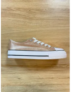 Baskets DAVIA, or rose métal