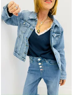 Jean boutons fleuris 2