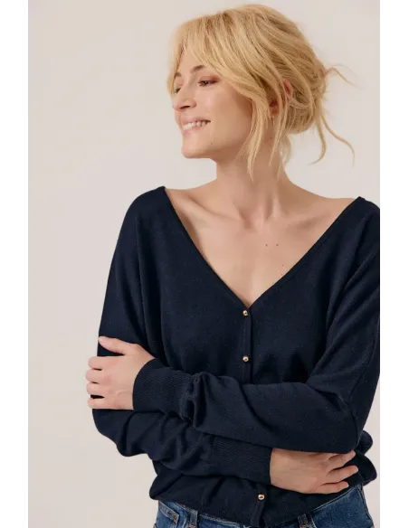 Cardigan CAREN, navy