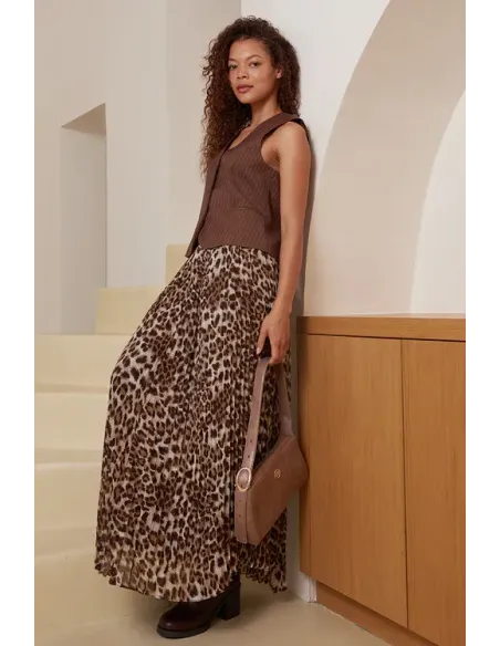 Gilet JESSIA Choco Rayures