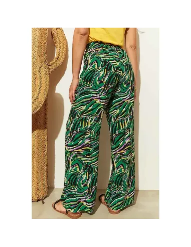 Pantalon DALIDA, Print Vert