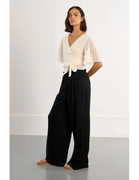 Pantalon maille noir, GL714BEE