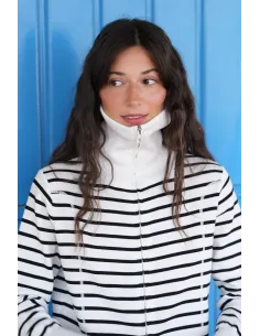 Gilet double-zippé rayé 2