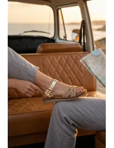 Sandales NELLI, doré/beige