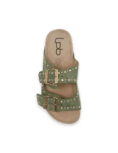 Mules NESSA kaki suedine 2