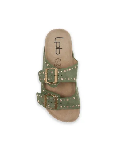 Mules NESSA kaki suedine