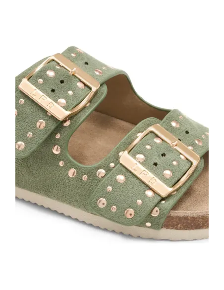 Mules NESSA kaki suedine