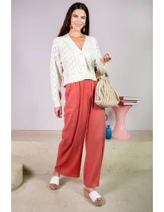 Pantalon Dalida, terracotta