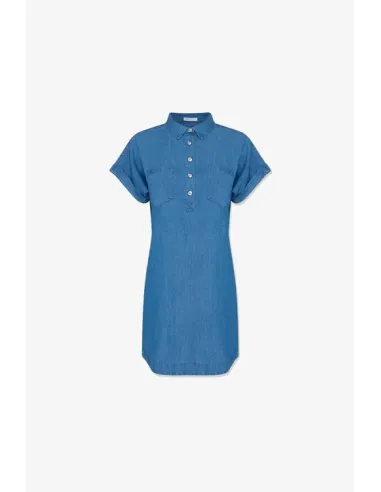 Robe mi-longue Niouma, bleue