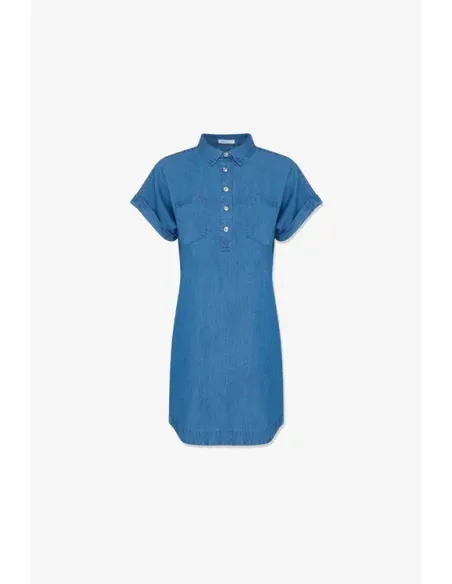 Robe mi-longue Niouma, bleue