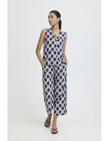 JOELLA CROP PANTS2, Bleu