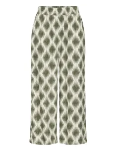 JOELLA CROP PANTS2, Kaki