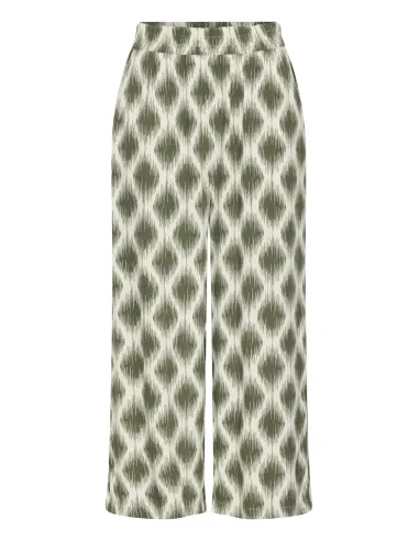 JOELLA CROP PANTS2, Kaki