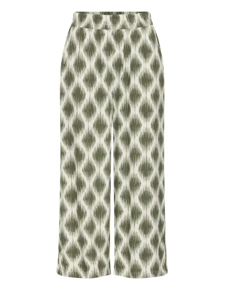 JOELLA CROP PANTS2, Kaki