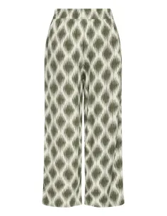 JOELLA CROP PANTS2, Kaki 2