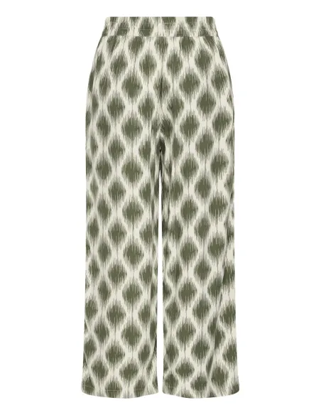 JOELLA CROP PANTS2, Kaki