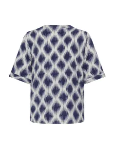 Blouse JOELLA VNECK Top 4, Bleu 2