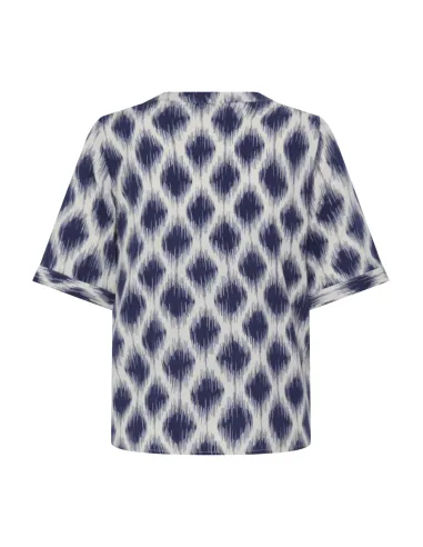 Blouse JOELLA VNECK Top 4, Bleu