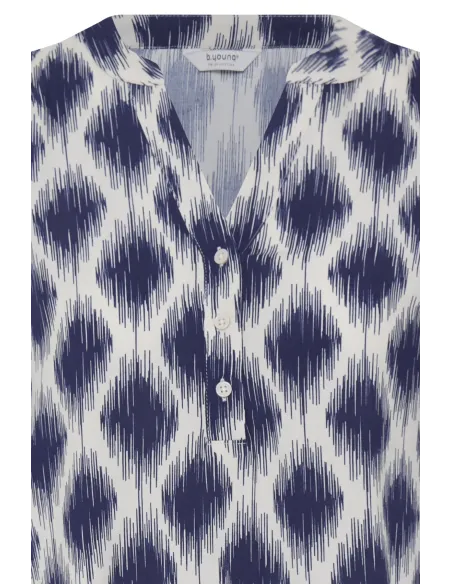 Blouse JOELLA VNECK Top 4, Bleu