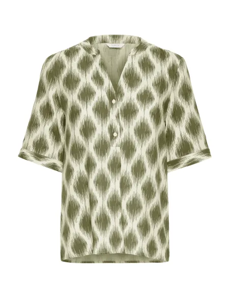 Blouse JOELLA VNECK Top 4, Kaki