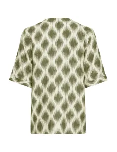 Blouse JOELLA VNECK Top 4, Kaki 2