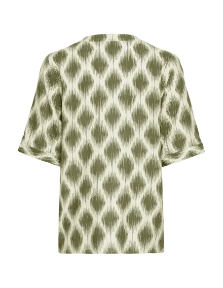 Blouse JOELLA VNECK Top 4, Kaki