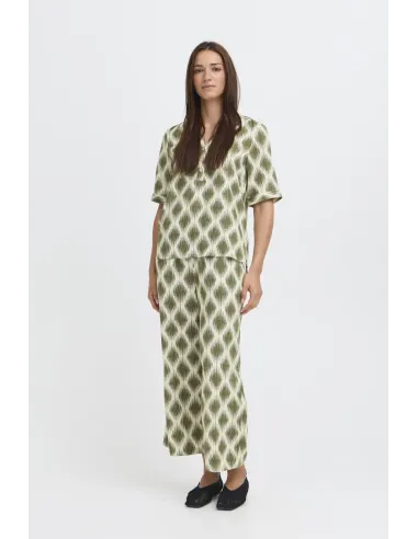 Blouse JOELLA VNECK Top 4, Kaki