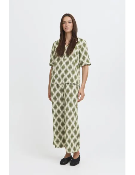 Blouse JOELLA VNECK Top 4, Kaki