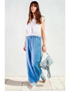 Pantalon Dalida, bleu jean