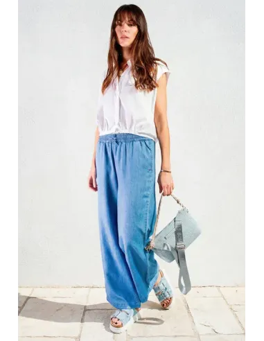 Pantalon Dalida, bleu jean