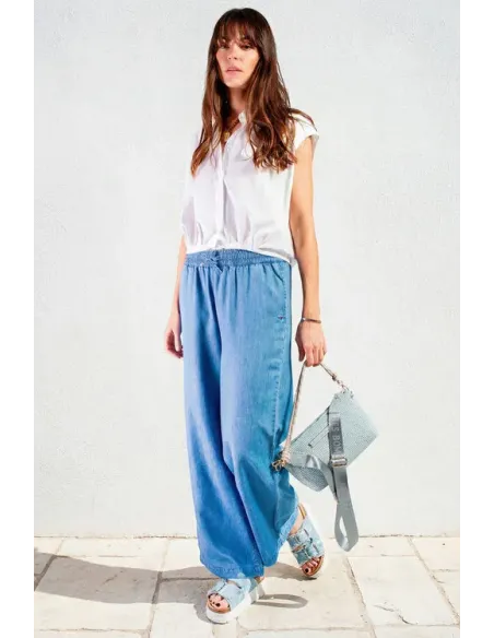 Pantalon Dalida, bleu jean