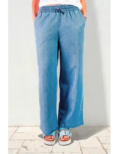 Pantalon Dalida, bleu jean