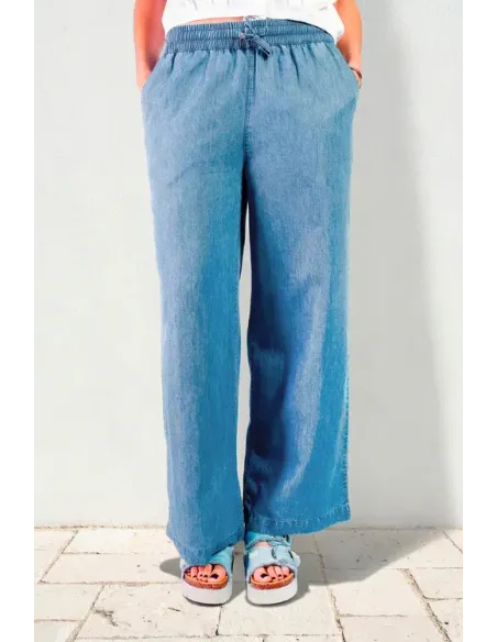 Pantalon Dalida, bleu jean
