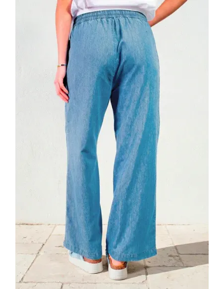 Pantalon Dalida, bleu jean
