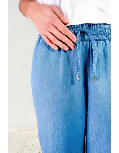 Pantalon Dalida, bleu jean