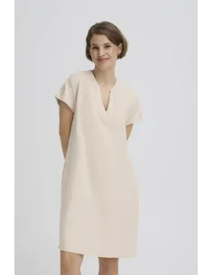 Robe FALAKKA V NECK DRESS, beige