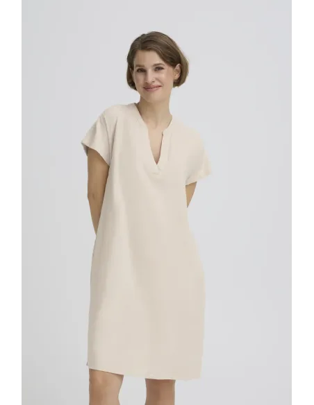 Robe FALAKKA V NECK DRESS, beige