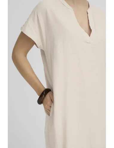 Robe FALAKKA V NECK DRESS, beige