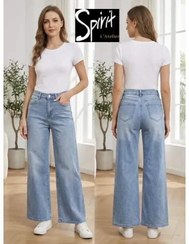 Jean WIDE LEG, blue