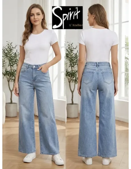 Jean WIDE LEG, blue