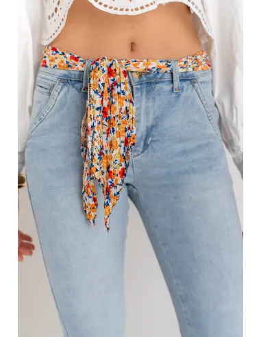 Pantalon chino ONADO, Jean ciel