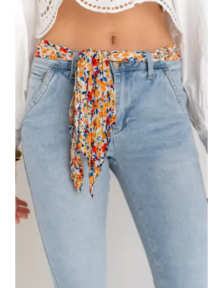 Pantalon chino ONADO, Jean ciel