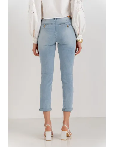 Pantalon chino ONADO, Jean ciel